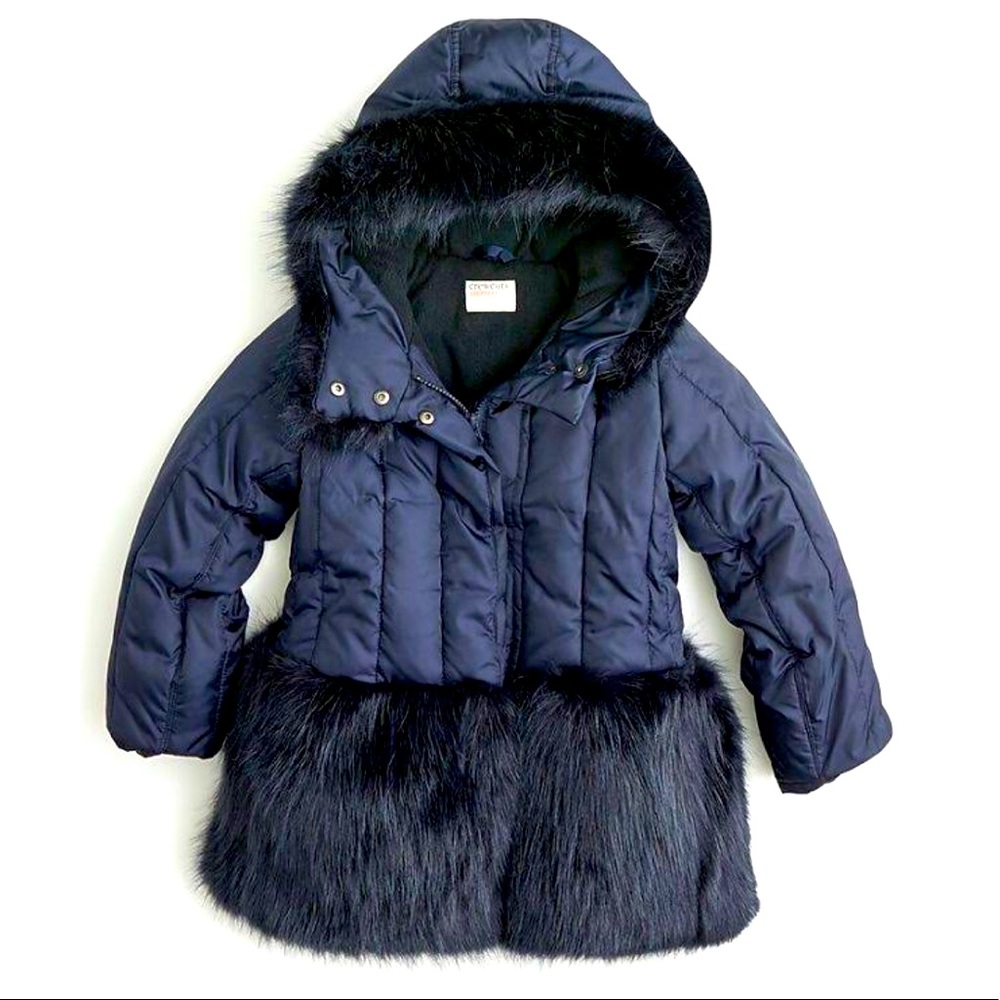 J.Crew Girls, Navy Blue Puffer Coat, Size 6-7
